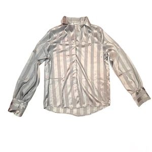 Silver Button Up